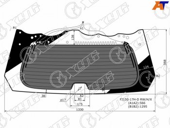 11 699 р. Стекло заднее (Затемненное Обогрев) Toyota Land Cruiser Prado (J150) 09-24  Lexus GX 09-23 XYG FJ150-17H-D RW/H/X  с доставкой в г. Кемерово. Увеличить фотографию 2