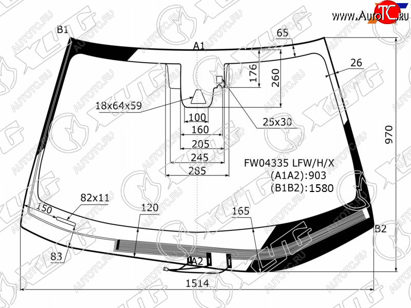 11 999 р. Стекло лобовое с обогревом щеток + дд + камера (панорамная крыша) LEXUS ES 15-18 XYG FW04335 LFW/H/X, fw04335lfwhx XYG FW04335 LFW/H/X  с доставкой в г. Кемерово