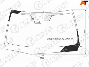 Стекло лобовое (Антенна Камера Датчик дождя) Toyota Crown 15-18 XYG GRS210-R-CSA-1Z LFW/H/X
