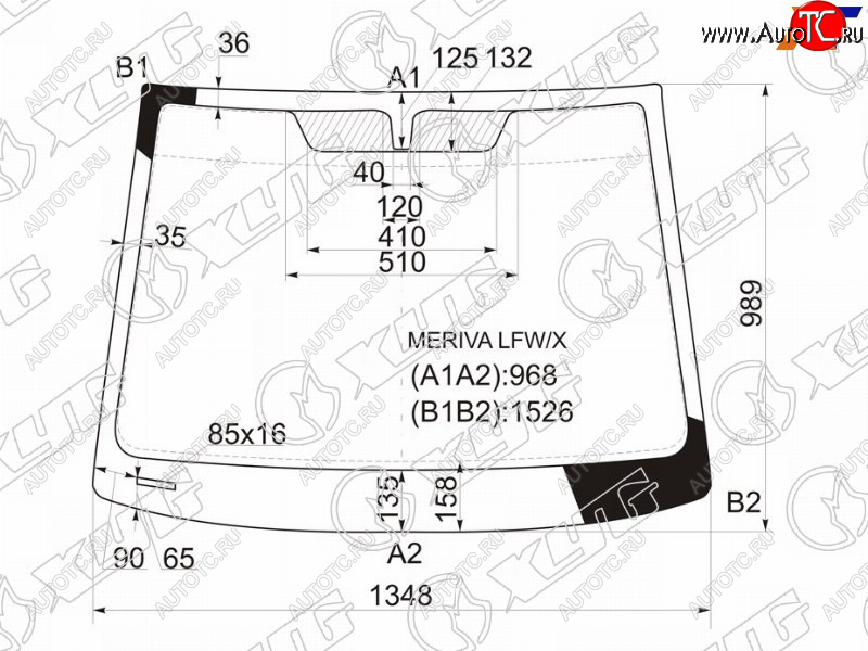 5 249 р. Стекло лобовое Chevrolet Meriva 04-12  Opel Meriva 03-10 XYG MERIVA LFW/X  с доставкой в г. Кемерово