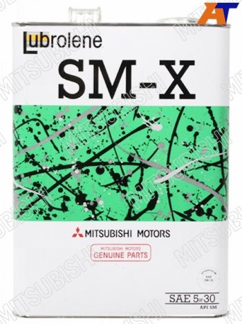 4 949 р. Масло моторное MITSUBISHI (металлическая канистра) SM-X 5W-30 4Л                                     MITSUBISHI MZ102565  с доставкой в г. Кемерово. Увеличить фотографию 1