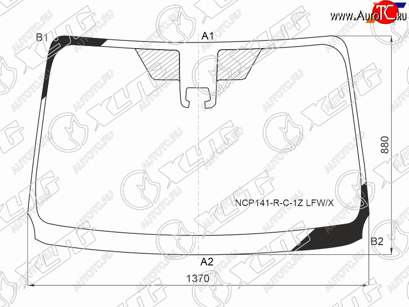 8 549 р. Стекло лобовое (Одна камера) Toyota Porte 12-20  Spade 12-20 XYG NCP141-R-C-1Z LFW/X  с доставкой в г. Кемерово