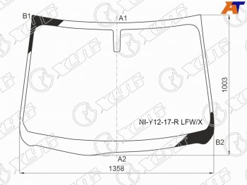 8 199 р. Стекло лобовое Nissan AD 16-  Wingroad 05-18  Mazda Familia 17-18  Mitsubishi Lancer Japan 17-19 XYG NI-Y12-17-R LFW/X  с доставкой в г. Кемерово. Увеличить фотографию 1
