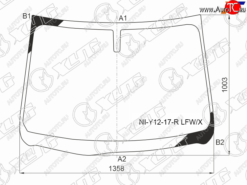 8 199 р. Стекло лобовое Nissan AD 16-  Wingroad 05-18  Mazda Familia 17-18  Mitsubishi Lancer Japan 17-19 XYG NI-Y12-17-R LFW/X  с доставкой в г. Кемерово