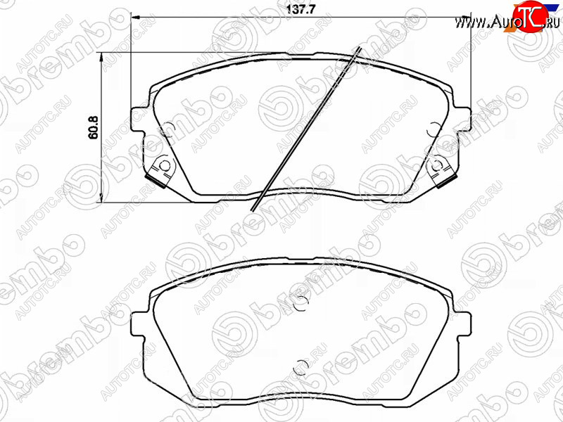 5 299 р. Колодки тормозные передние FL-FR SAT  Hyundai I40  1 VF - IX35 ( LM,  NU)  с доставкой в г. Кемерово