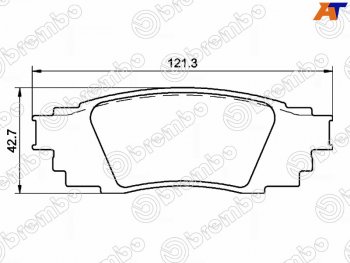 5 749 р. Копируемое: Колодки тормозные задние LH-RH SAT Lexus RX 270 AL20 дорестайлинг (2015-2019)  с доставкой в г. Кемерово. Увеличить фотографию 1