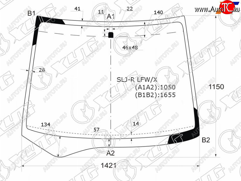 12 549 р. Стекло лобовое Honda Stepwgn 05-09 XYG SLJ-R LFW/X  с доставкой в г. Кемерово