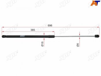 Упор капота SAT Mercedes-Benz E-Class  W211 (2002-2009) дорестайлинг седан, рестайлинг седан