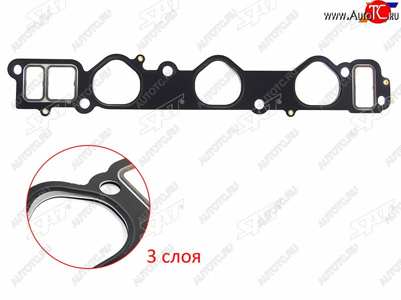 749 р. Прокладка впускного коллектора TOYOTA LAND CRUISER PRADO 5VZ-FE 95- SAT ST-17177-62060  с доставкой в г. Кемерово