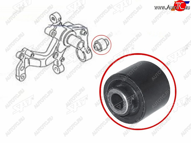 399 р. Сайлентблок Audi A3 03-19  Q3 11-19  Skoda Octavia 04-20  Volkswagen Golf 03-19  Jetta 05-  Pas SAT ST-1K0505553A  с доставкой в г. Кемерово