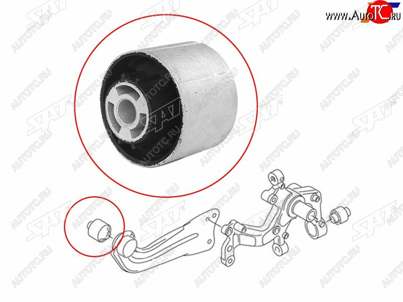 399 р. Сайлентблок Audi A3 03-19  Q3 11-19  Skoda Karoq 17-  Kodiaq 16-22  Octavia 04-20  Volkswagen G SAT ST-1K0505541D  с доставкой в г. Кемерово