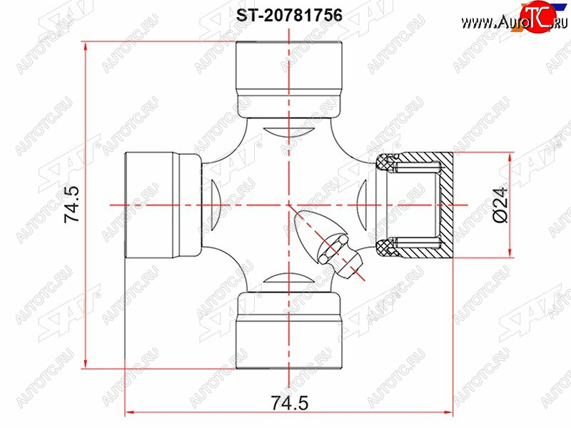 439 р. Крестовина CHEVROLET CAPTIVA C100OPEL ANTARADAEWOO WINSTORM 07- SAT ST-20781756  с доставкой в г. Кемерово