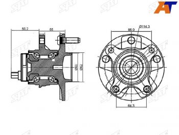 Ступичный узел передправ TOYOTA MARK XLEXUS GS300 05- SAT ST-43550-30010