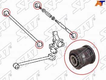 252 р. Сайлентблок заднего поперечного рычага TOYOTA CAMRYVISTA 90-94 SAT ST-48725-12200  с доставкой в г. Кемерово. Увеличить фотографию 1