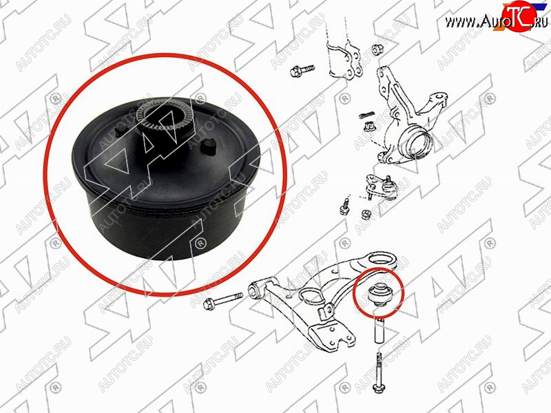 429 р. Сайлентблок Toyota Allion (T240) 01-07  Avensis (T220) 97-03  C-HR 16-19  Corolla (E150,E120) 00- SAT ST-48655-29235  с доставкой в г. Кемерово