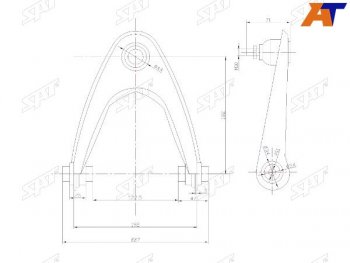 2 299 р. Рычаг верхний с шаровой HONDA BALLADECIVICFERIODOMANIINTEGRAORTHIAPARTNER 95-02 RH SAT ST-51450-S04-023  с доставкой в г. Кемерово. Увеличить фотографию 1