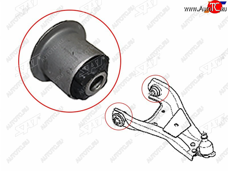299 р. Сайлентблок переднего нижнего рычага RENAULT DUSTER 10-                                              SAT ST-545001535-BU  с доставкой в г. Кемерово