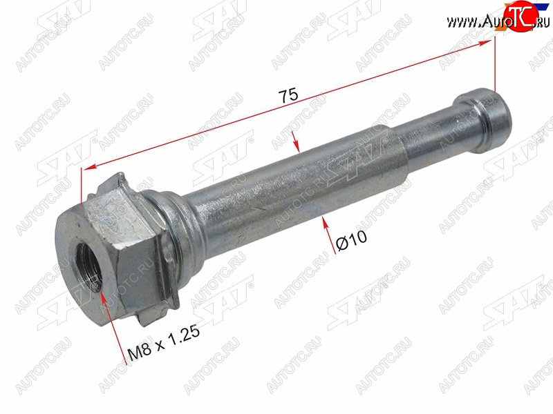 132 р. Направляющая тормозного суппорта зад нижняя NISSAN QASHQAI 17-X-TRAIL 14- SAT ST-92-0011  с доставкой в г. Кемерово