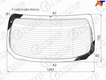 8 799 р. Стекло заднее (Цвет зеленый Обогрев Антенна 4D SED) Toyota Corolla (E210) 18- XYG TY-KE210-SED RW/H/X  с доставкой в г. Кемерово. Увеличить фотографию 1