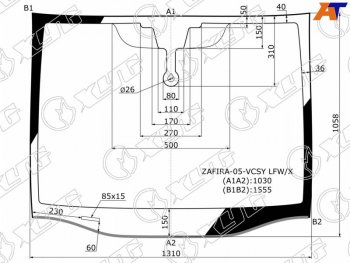 Стекло лобовое (Датчик дождя Молдинг) Opel Zafira 05-14 XYG ZAFIRA-05-VCSY LFW/X