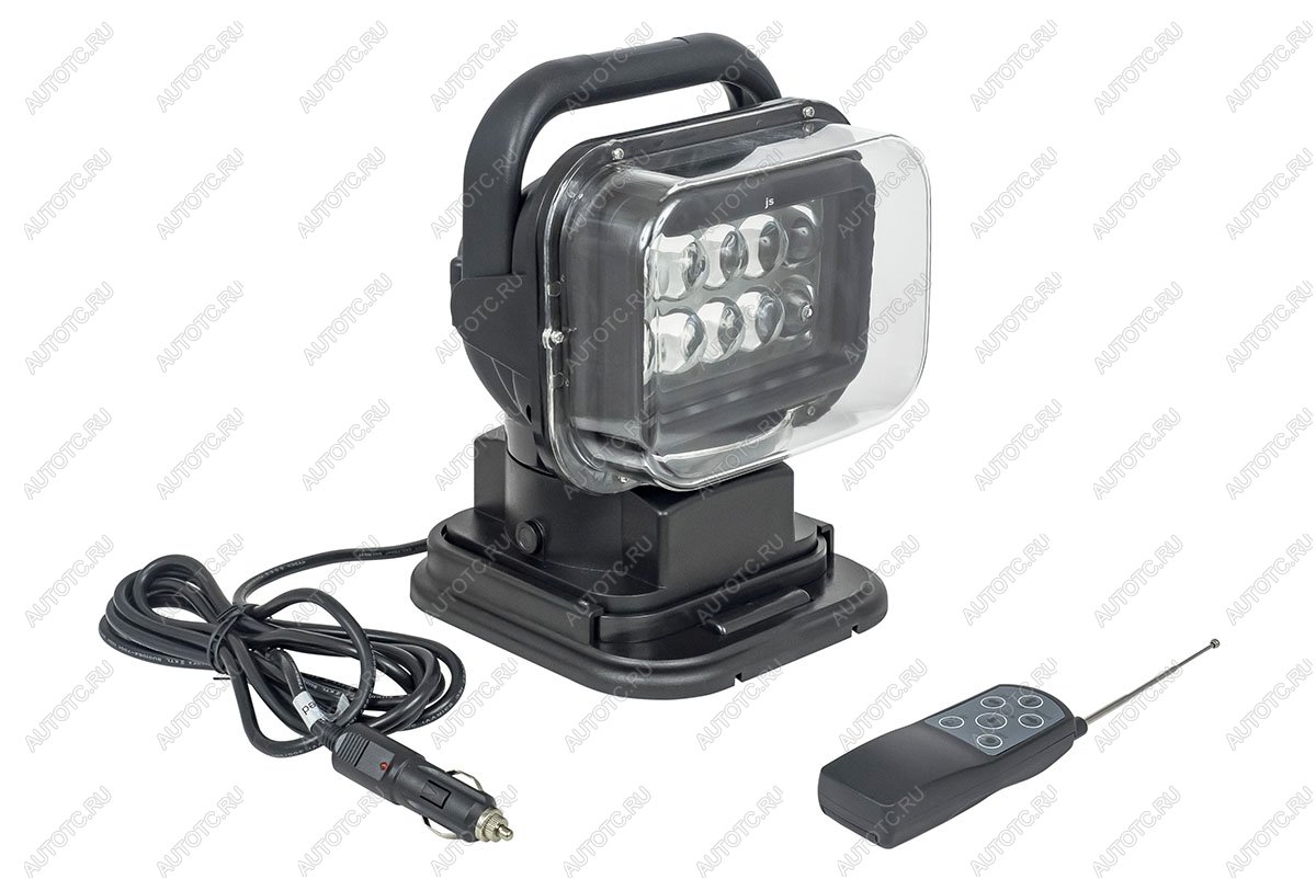 8 029 р. Фара-искатель 12V 50W LED с дистанционным управлением, черный (200х240х200мм) China ch001-bl  с доставкой в г. Кемерово
