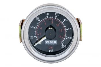 Манометр бортовой 2 стрелки 2" от 0 до 15 атм чёрный VIAIR 90080