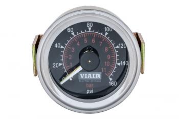 Манометр бортовой 2 стрелки 2" от 0 до 11атм чёрный VIAIR 90082
