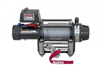 82 839 р. Лебёдка автомобильная электрическая 12V Runva 12500 lbs 5670 кг MAX влагозащищенная, стальной трос RUNVA ewb12500maxs  с доставкой в г. Кемерово. Увеличить фотографию 8