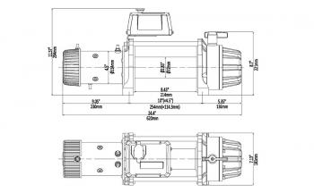 82 839 р. Лебёдка автомобильная электрическая 12V Runva 12500 lbs 5670 кг MAX влагозащищенная, стальной трос RUNVA ewb12500maxs  с доставкой в г. Кемерово. Увеличить фотографию 5