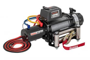 Лебёдка автомобильная электрическая 12V Runva 9500 lbs 4350 кг MAX влагозащищенная, стальной трос (228:1) RUNVA ewb9500maxs
