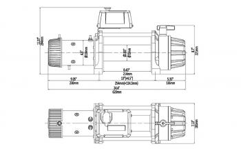 71 459 р. Лебёдка автомобильная электрическая 12V Runva 9500 lbs 4350 кг MAX влагозащищенная, стальной трос (228:1) RUNVA ewb9500maxs  с доставкой в г. Кемерово. Увеличить фотографию 5