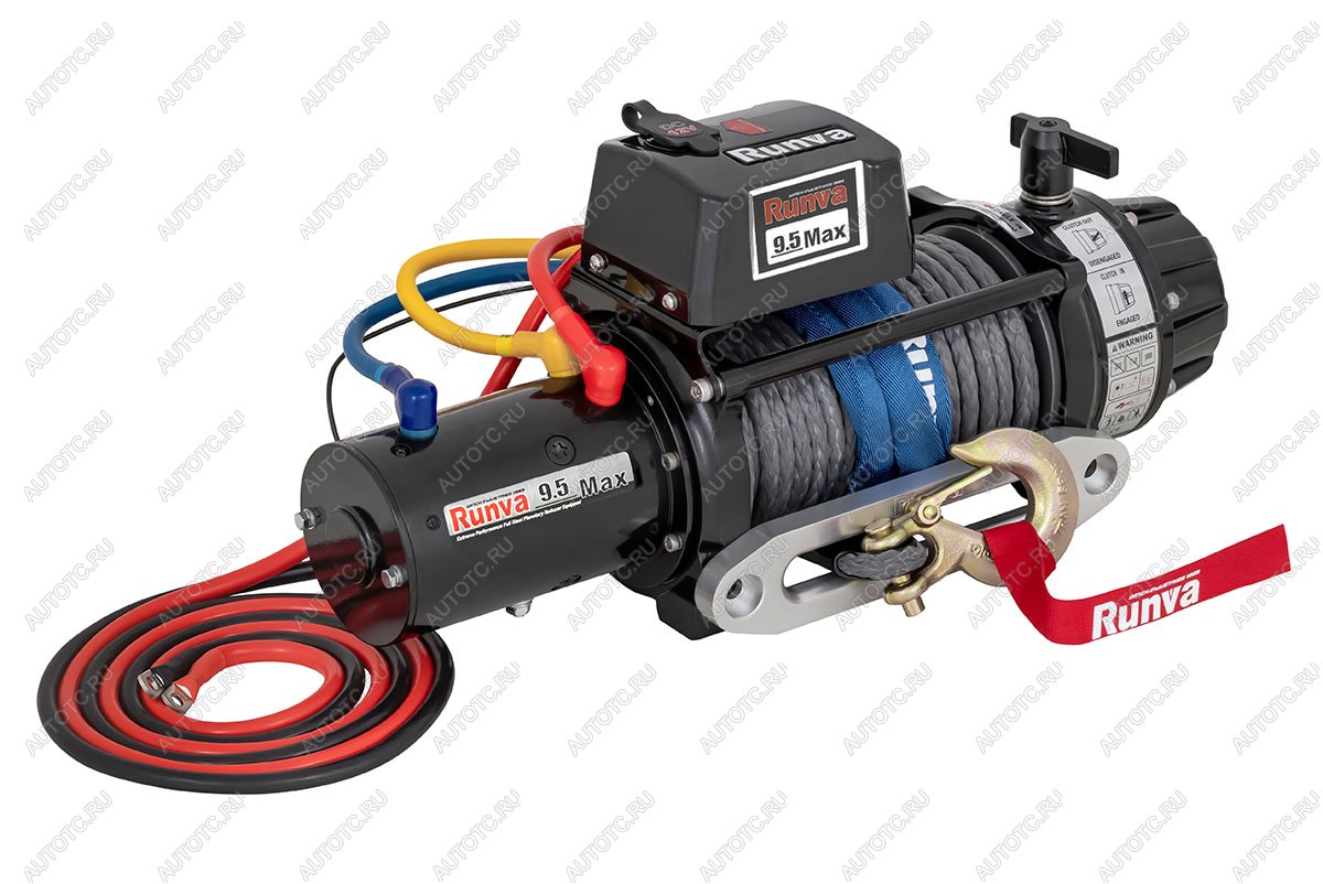 85 999 р. Лебёдка автомобильная электрическая 12V Runva 9500 lbs 4350 кг MAX влагозащищенная, синтетический трос RUNVA ewb9500maxssr  с доставкой в г. Кемерово