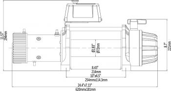 85 999 р. Лебёдка автомобильная электрическая 12V Runva 9500 lbs 4350 кг MAX влагозащищенная, синтетический трос RUNVA ewb9500maxssr  с доставкой в г. Кемерово. Увеличить фотографию 14
