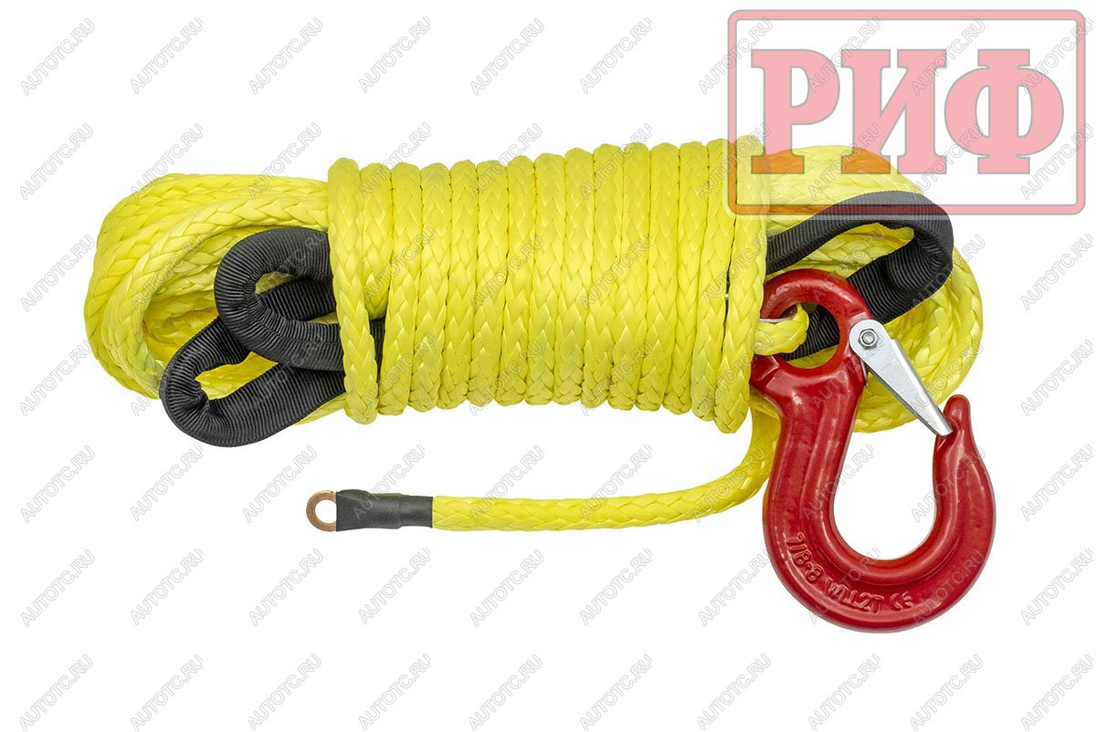 2 659 р. Трос для лебёдки синтетический РИФ 8 мм15 м (готовый) РИФ rope8mm15m  с доставкой в г. Кемерово