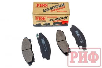 1 489 р. Колодки тормозные передние РИФ Mitsubishi L200 2005+, Pajero Sport 2008-2015 OEM 4605A284, 4605B233, 4605A198 РИФ rifmit-4605a284  с доставкой в г. Кемерово. Увеличить фотографию 1