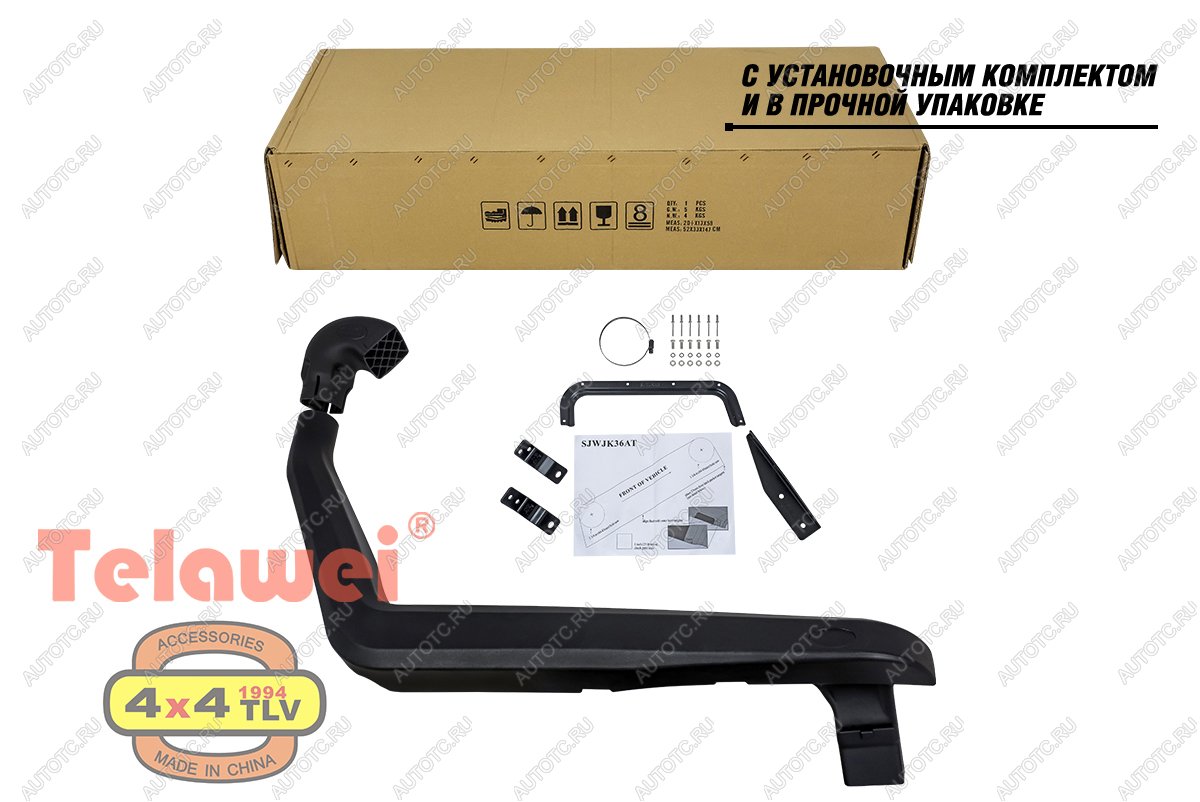 7 099 р. Шноркель Telawei для Jeep Wrangler JK 2007+ 2.8TD, 3.8V6, 3.6V6 Telawei sjwjk36a  с доставкой в г. Кемерово