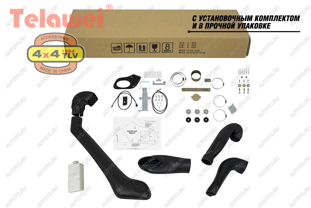 16 299 р. Шноркель Telawei для Mitsubishi Pajero 2006+ 3.8 V6, 3.2D Telawei smv8v9a  с доставкой в г. Кемерово