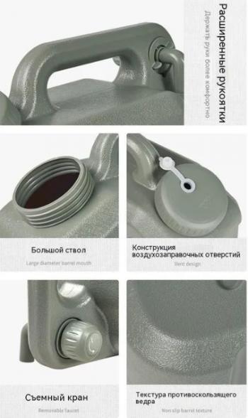 3 189 р. Канистра Naturehike кемпинговая, 20 л. зеленая Naturehike cnh22cj018-agr20  с доставкой в г. Кемерово. Увеличить фотографию 6