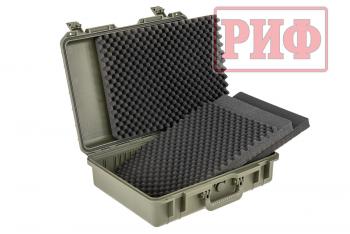8 059 р. Кейс защитный ударопрочный РИФ 512х410х150 мм IP67, цвет Хаки РИФ wr-21kh  с доставкой в г. Кемерово. Увеличить фотографию 3