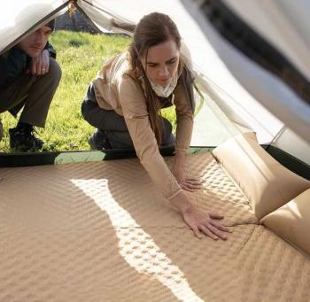 2 999 р. Коврик самонадувающийся с подушкой Naturehike, 185х60х2,5 см, песочный Naturehike nh15q002-d-yesn  с доставкой в г. Кемерово. Увеличить фотографию 7