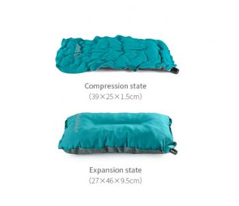 1 399 р. Подушка самонадувающаяся Naturehike 46х27х9,5 см, голубая Naturehike nh17a001-l-lb  с доставкой в г. Кемерово. Увеличить фотографию 2