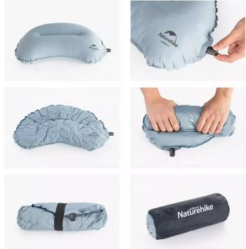 1 399 р. Подушка самонадувающаяся Naturehike 45х30х11 см, (Голубая) Naturehike nh20zt006-b  с доставкой в г. Кемерово. Увеличить фотографию 2