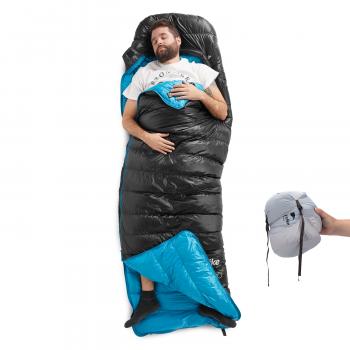 21 949 р. Мешок спальный Naturehike Ultralight CW400 L , 220х85 см, (правый) (ТК: +5C), черный Naturehike nh18c400-d-bll  с доставкой в г. Кемерово. Увеличить фотографию 4