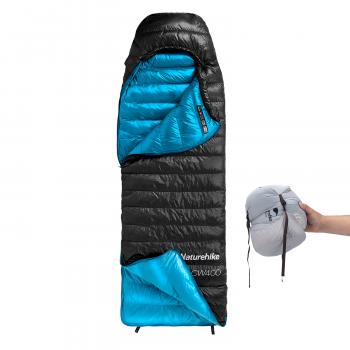 21 949 р. Мешок спальный Naturehike Ultralight CW400 L , 220х85 см, (правый) (ТК: +5C), черный Naturehike nh18c400-d-bll  с доставкой в г. Кемерово. Увеличить фотографию 3