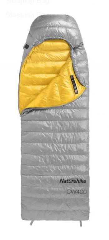 21 949 р. Мешок спальный Naturehike Ultralight CW400 L , 220х85 см, (правый) (ТК: +5C), серый Naturehike nh18c400-d-grl  с доставкой в г. Кемерово. Увеличить фотографию 1