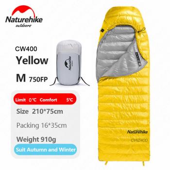 20 959 р. Мешок спальный Naturehike Ultralight CW400 M , 210х75 см, (правый) (ТК: +5C), желтый Naturehike nh18c400-d-yem  с доставкой в г. Кемерово. Увеличить фотографию 2