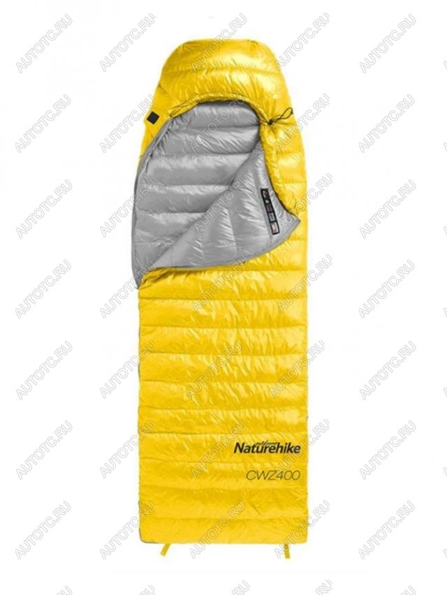 10 899 р. Мешок спальный Naturehike Ultralight CWZ400 M, 210х75 см, (правый) (ТК: +7C), желтый Naturehike nh19w400-z-yem  с доставкой в г. Кемерово