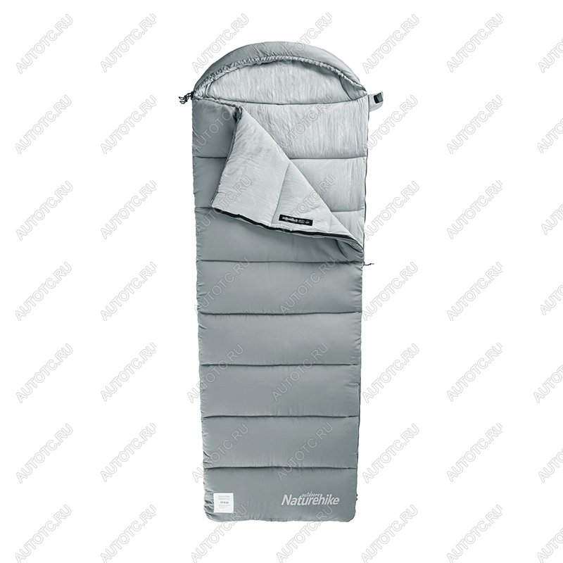 4 399 р. Мешок спальный Naturehike Envelope M180, (190+30)х80 см, (левый) (ТК: +12C), серый Naturehike nh20msd02-gm180-l  с доставкой в г. Кемерово
