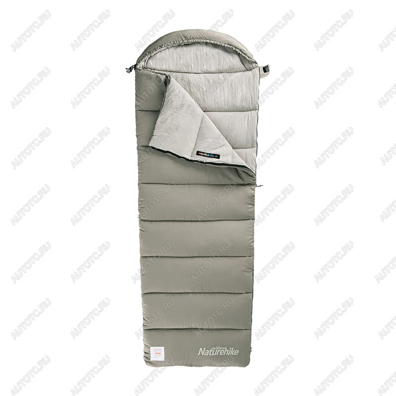2 899 р. Мешок спальный Naturehike Envelope M180, (190+30)х80 см, (левый) (ТК: +12C), зеленый Naturehike nh20msd02-grm180-l  с доставкой в г. Кемерово
