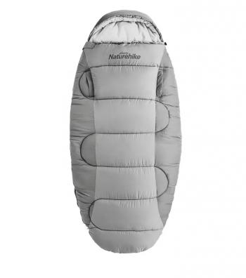 11 349 р. Мешок спальный Naturehike Oval PS300, 220х95 см, (правый) (ТК: +4C), серый Naturehike nh20msd03-ps300g  с доставкой в г. Кемерово. Увеличить фотографию 1